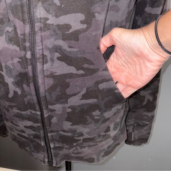 Lululemon Scuba Hoodie Jacket Women's 10 Camouflage Full Zip Light Cotton Fleece - Picture 5 of 12